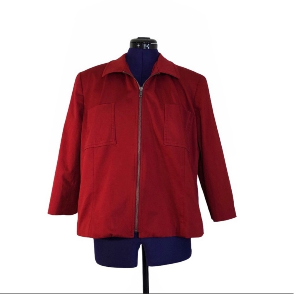 Jones New York Red Half Sleeve Jacket